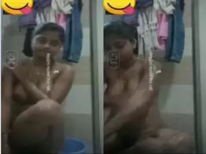 Today Exclusive- Cute Desi Girl showing her Boobs & pussy and Bathing Part  4