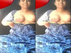 Today Exclusive- Desi Tamil Girl Showing Her Boobs on Video Call Part 1