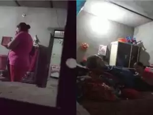 Today Exclusive- Desi Mature Couple Boob sucking and Blowjob