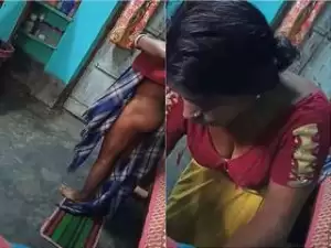 Today Exclusive- Boudi Wearing Cloths After Bathing