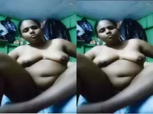 Today Exclusive- Desi Village Bhabhi Showing her Boobs and Pussy Part 1