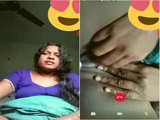 Today Exclusive- Horny Boudi Showing Her Boobs and Pussy On Video Call