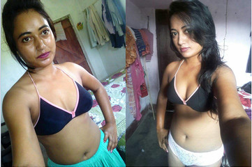 Exclusive- Sexy look Indian Bahbhi Showing Her Boobs And Pussy