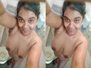 Today Exclusive – Cute Desi girl Record  Her Nude Selfie For Lover Part 2