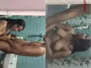 Today Exclusive- Desi Wife Nude Video and Bathroom Fucking Part 2