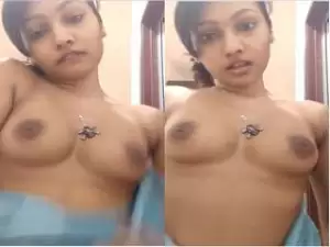Today Exclusive- Cute Desi Girl Strip her Cloths and Showing Boobs Part 2