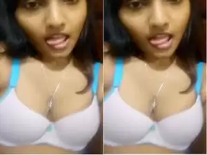 Today Exclusive- Cute Desi Girl Strip her Cloths and Showing Boobs Part 3
