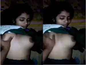 Today Exclusive- Cute Desi Girl Boob pressing And Fucking