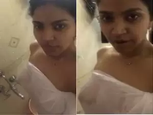 Today Exclusive- Cute Desi Girl Showing her Boobs and Pussy $ Shower Video Part 2