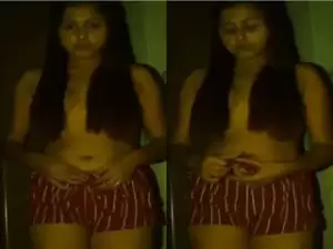 Today Exclusive- Super Hot Desi Girl Showing Her Boobs and Big ass Part 1