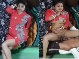 Today Exclusive- Sexy Desi Bhabhi Boob pressing and Fucked