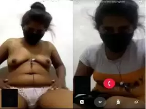 Today Exclusive- Sexy Lankan Girl Showing her Boobs and Pussy On Video Call Part 2