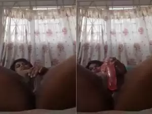 Today Exclusive- horny Indian Wife Enjoy With Dildo Part 1