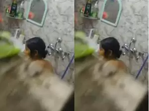 Today Exclusive- Bhabi Bathing Clip Record In Hidden Cam