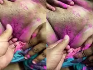 Today Exclusive- Couple Enjoying Holi and Fucking Part 1