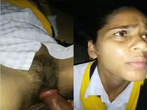 Today Exclusive- Cute Desi Girl Blowjob And Fucked