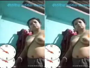 Today Exclusive-  Boudi Showing Her Boobs