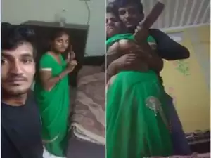 Today Exclusive- Sexy Desi Bhabhi Boob Pressing Dewar and Bhabhi Got Angry