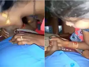 Today Exclusive- Desi Bhabhi Handjob and Blowjob part 2