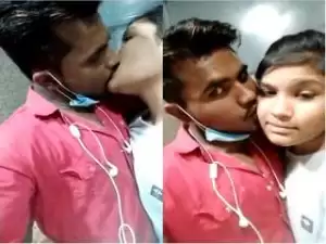 Today Exclusive- Desi Lover Kissing and Brest Pressing
