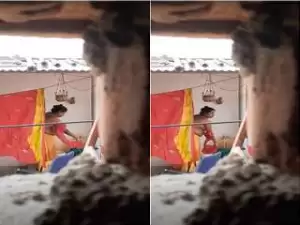 Today Exclusive- Desi Bhabhi Cahnging Cloths Record in Hidden Cam
