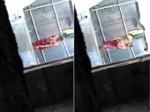 Today Exclusive- Desi Bhabhi OutDoor Bathing