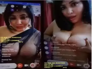 Today Exclusive-Sexy Rajsi Verma Showing Her Boobs On Live Show