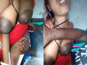 Today Exclusive- Desi Boudi Boob Pressing