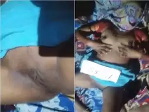 Today Exclusive- Desi Village Bhabhi  Showing Her Boobs and Pussy
