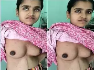 Today Exclusive- Sexy Desi wife Boob Pressing By Hubby