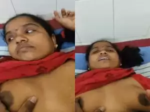 Today Exclusive- Sexy Telugu Wife Boobs Pressing And Fucking