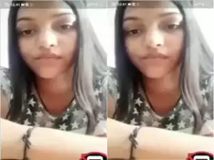 Today Exclusive- Shy Tamil Girl Showing Her Boobs To Lover On Video Call