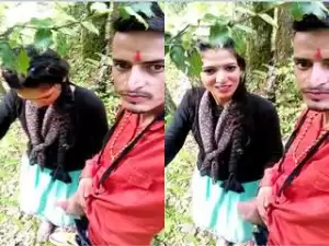 Today Exclusive- Sexy Desi GF Give Handjob To Lover OutDoor