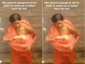 Today Exclusive- Desi Bhabhi Changing Cloths Record In Hidden Cam Part 1