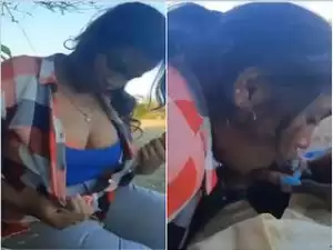Today Exclusive- Sexy Desi Gf Boobs Pressing and Blowjob