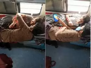 Today Exclusive- Newly Maried Cpl Romance In Train Record On Hidden Cam