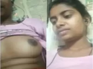 Today Exclusive- Cute Desi Girl Showing Her Boobs And Wet Pussy