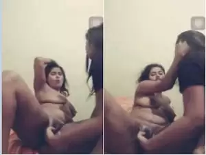 Today Exclusive- Hot Lankan Lesbo Girl Boobs Sucking And fingering Part 1