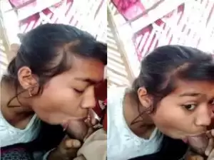 Today Exclusive- Cute Desi Girl Sucking Lover Dick