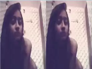 Today Exclusive- Cute Desi Girl Showing Her Boobs and Ass