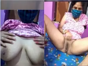 Today Exclusive- Village Bhabhi Showing Her Big Boobs and Pussy On Live Show