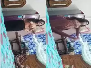 Today Exclusive- Horny Bangla Girl Strip her Cloths Showing Her Boobs and Pussy