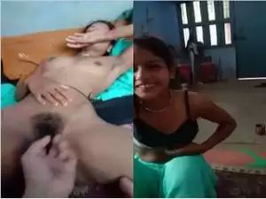 Today Exclusive- Village Bhabhi Strip her Cloths and Hubby Fingerring Her Pussy