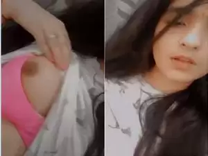 Today Exclusive- Cute Desi Girl Showing Her Boob and Fingerring part 2