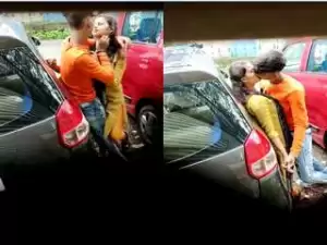 Today Exclusive- Desi Lover OutDoor Romance and Kissing