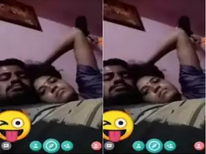 Today Exclusive- Couples Romance and Handjob on video Call Part 4