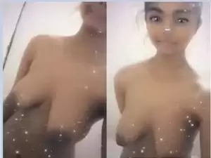 Today Exclusive- Cute Desi Girl Showing Her Boobs Part 1