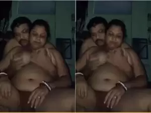 Today Exclusive-Desi Boudi Boobs Pressing By Hubby