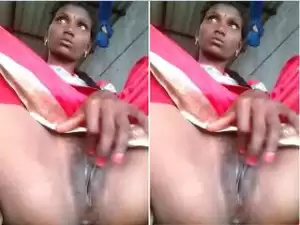 Today Exclusive-Desi Village Telugu Girl Boobs and Pussy Video Record By Lover Part 4