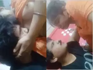 Today Exclusive –Sexy Desi Wife Boobs Sucking By Dewar